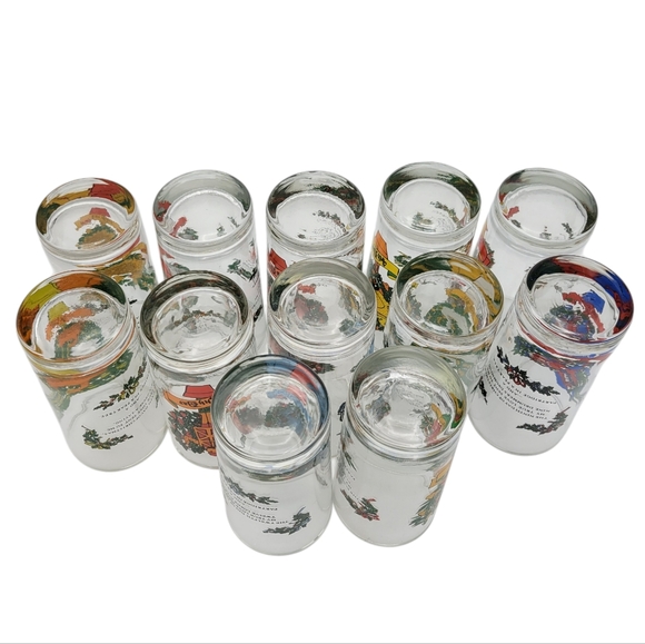 NWT Vintage 12 Days of Christmas Glasses Indiana Glass - Picture 4 of 7